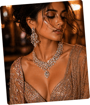 Customer in Sundari earrings