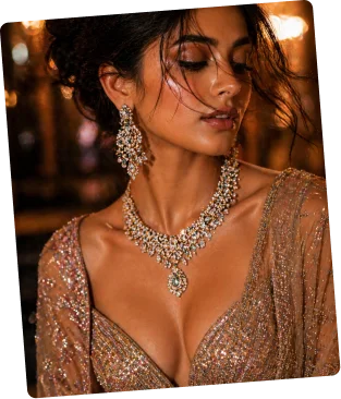 Customer in Sundari earrings